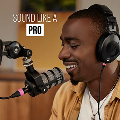 RØDE PodMic Cardioid Dynamic Broadcast Microphone — XLR Output, Requires Audio Interface (RØDECaster, AI-1, or similar). For USB Plug-and-Play, see PodMic USB. | Requires Audio Interface (RODECaster, AI-1, or similar). For USB Plug and Play, see PodMic US