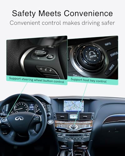 USB Bluetooth Adapter,aptX HD Bluetooth Receiver for Car Audio | Compatible with Infiniti, Honda,Toyota,Lexus,Volvo,Ford.Displays song info, supports wheel controls, plug-and-play streaming.
