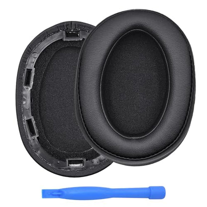 Ear Pads Replacement for Sony WH-H900N / Sony MDR-100ABN Noise Cancelling Headphone by MMOBIEL - Memory Foam and Protein PU Ear Pad Cushions - Noise Isolation Earpads Replacement – Black