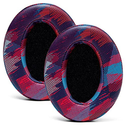 WC Wicked Cushions PadZ - Thick & Soft Ear Pads for ATH M50X / M40X / SteelSeries Arctis/HyperX Cloud & Alpha/Logitech G Pro X/Compatible with Over 50 Headphones | Speed Racer - color: Purple Speed Racer