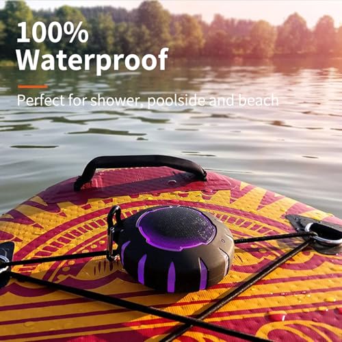 HEYSONG Waterproof Shower Bluetooth Speaker, Durable & Portable with Clear Sound, Ideal for Shower, Pool, Beach & Kayaking – Great Gift for All Ages - color: Black