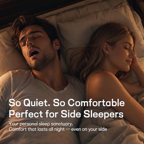 Sleep Earbuds for Side Sleepers, Mini Invisible Bluetooth Earbuds, Ultra-Light Sleep Headphones HiFi Sound, Long Battery Life, LED Display, Bluetooth 5.4, ANC Noise Cancelling, Black