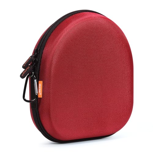 Hard Shell Headphone Case,Durable Zipper Travel Case | Compatible with Sony WH-CH520/WH-CH720N, JBL Tune 510BT/720BT/520BT/770NC, Soundcore Q20 Q20i Q30, Jlab Headphones - color: Red