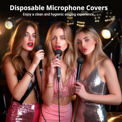 800 Pcs Non-Woven Microphone Windscreens, Disposable Protective Covers, Individually Wrapped Mic Caps for Karaoke, Studio, and Live Performances