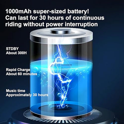 Motorcycle Bluetooth Headset with Microphone,Wireless Helmet Intercom Communication System, Noise Canceling, Ultra-Long Battery Life, Fit for Full-Face Helmets, Riding & Delivery