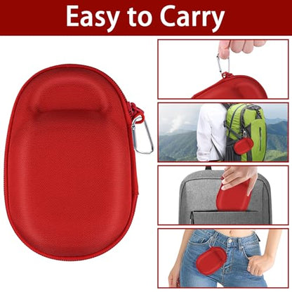 Aenllosi Hard Case for JBL Clip 5 Speaker, Red | EVA case construction, Water-resistant design, Dust-resistant design, Protective case only - color: Red