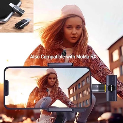 iMusk 2 Pack for DJI Mic Mini/DJI Mic 3 RX Phone Audio Adapters for iPhone 14 13 12 11 Connector with Two Lanyards