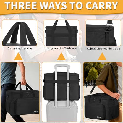 IBVIVIC 15 Slots Wireless System Microphone Case Bag, Mics Bag with Foam | Mic Storage Bag for Singing, Karaoke, Party Sound Equipment Carrying Case - size: 15 Slots