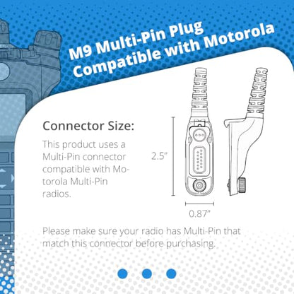 Arrowmax Speaker Mic Compatible with Motorola Radios APX-6000 XPR-7550e | Also Fits APX-8000/7000/4000 & XPR-7550/7350e, Shoulder Microphone with Clear Audio, Reinforced Cable, Rugged Build - size: 1 Piece