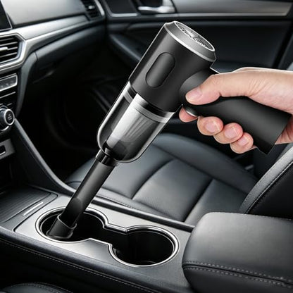 Compressed Air Duster Wireless Handheld Car Vacuum Cleaner, Air Blower 3 in 1 Electric Air Dusters Computer Vacuums Keyboard Cleaner Power Rechargeable Vacuum for Desk Home and Office Dust Cleaning