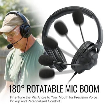 CP200 CP200D Noise Cancelling Radio Overhead Headset with Boom Mic Walkie Talkie Headphone VOX PTT Earpiece for CP100D CP185 CLS1110 CLS1410 RDM2070D RMM2050 RDV5100 RDU4160D BPR40