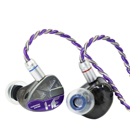 Tangzu Xiao Qiao 10mm Dynamic Driver IEMs, Harmonic Empire Semi-Open Back HiFi Earphones with Graphene Diaphragm & CNC Resin Shell (Purple, 3.5mm) - color: Purple, size: 3.5mm