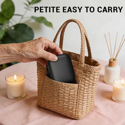Aocii Hearing Aid Case for Portable Charging Case, Comes with Hearing Aid Cleaning Tool, Compatible with Both New Generation Earplug Hearing Aids and Older Hearing Aids - color: black