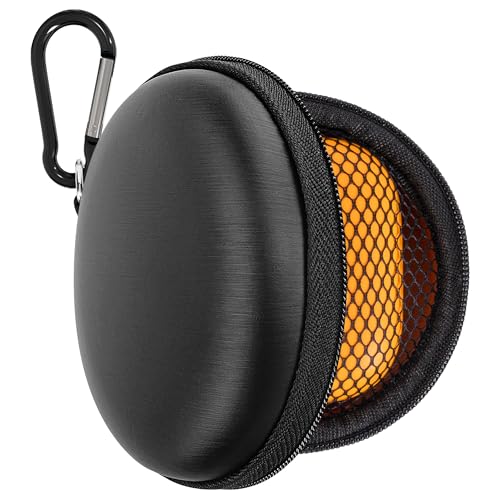 Geekria Shield Earbuds Case Compatible with Beats Powerbeats Pro 2, SHOKZ OpenFit 2, Replacement Hard Shell Travel Carrying Bag with Carabiner Clip (Black)