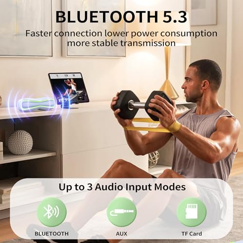 Bluetooth Speaker IPX7 Waterproof, Outdoor Portable Speakers Wireless BT5.3/AUX/TF Card, Extra Long Playtime, Shower Speaker for Home Travel Swimming Pool Party Beach Pool Sports Men Gift