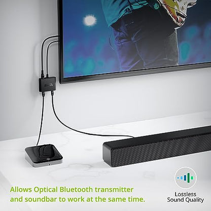 LiNKFOR 1X2 Toslink Optical Digital Audio Splitter Digital Toslink Fiber Optical Splitter 1 Male Input 2 Female Output for Home Theatre, Xbox, PS5/PS4,Wireless Headphones and Soundbars - style: 1 x 2 Optical Audio splitter