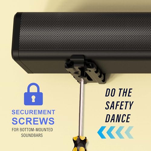 Soundbar Wall Mount Bracket Universal Soundbar Mount Shelf Depth Adjustable (3.65"-6.65") for Bose, Samsung, Vizio, LG, Dolby Atmos Soundbars (Black: V01_Pro) - color: Black: V01_Pro