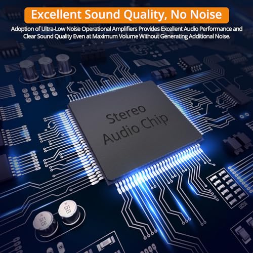 Neoteck 4 Channel Stereo Headphone Amplifier Audio Mono/Stereo Amplifier | with Volume Control 4 Channel in Metal with 3.5mm Audio Cable Suitable for Recordings/Mixing/Musical Practices