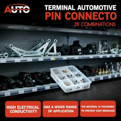 120Pcs 2.8/4.8/6.3mm Crimp Terminal Block Assortment Kit | Quick Splice Male and Female Wire Spade Connecto for Car Audio Speaker Electrical Wiring 16-20 gauge wires