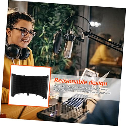Microphone Isolation Shield Folding Panel Design for Desktop Mics