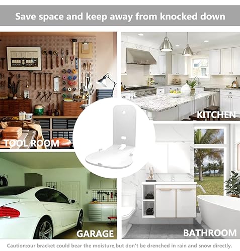 Wall Mounts Brackets for Sonos Roam 2/Sonos Roam/Sonos Roam SL(Include 2 PCS,Drill Free,Sturdy Metal,Enduring Paint Finish,Easy Install,White) - color: White, size: Wall mount-Pair set