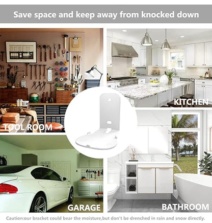 Wall Mounts Brackets for Sonos Roam 2/Sonos Roam/Sonos Roam SL(Include 2 PCS,Drill Free,Sturdy Metal,Enduring Paint Finish,Easy Install,White) - color: White, size: Wall mount-Pair set
