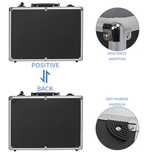 17 Inch Hard Shell Carrying Case | Ideal for Wireless Mic System Storage & Camera Gear Transportation with Customizable Pre-Diced DIY Foam - size: Inner：16.5''X 12''X 4.6''