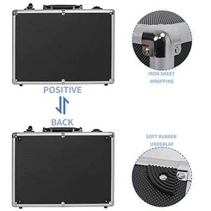 17 Inch Hard Shell Carrying Case | Ideal for Wireless Mic System Storage & Camera Gear Transportation with Customizable Pre-Diced DIY Foam - size: Inner：16.5''X 12''X 4.6''