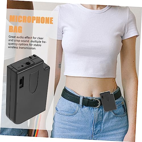 MERRYHAPY Microphone Carrier for Fitness Instructors Bodypack Transmitter Mic Belt Pouch Clip Wireless Mic Workout Microphone Pouch