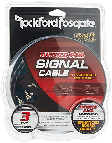 Rockford Fosgate Twisted Pair 3-Feet Signal Cable - size: 3 ft