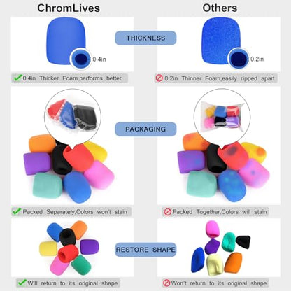ChromLives Colorful Microphone Cover Microphone Windscreen Foam Cover Top Grade 8 Pack - color: Multi-Color