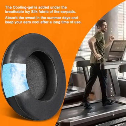 SOULWIT Cooling Gel Earpads Replacement for Gtheos Captein 300/370 Wireless Gaming Headset, Ear Pads Cushions with High-Density Foam - Black