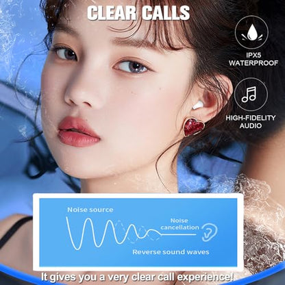 Wireless Small Mini Earbuds Bluetooth in Ear Soft Hidden Headphones Discreet Ear Buds ENC Noise Cancelling Men Women Low Profile Sleep Tiny Earphones for iPhone Android Work Sports Audiobooks - color: Skin