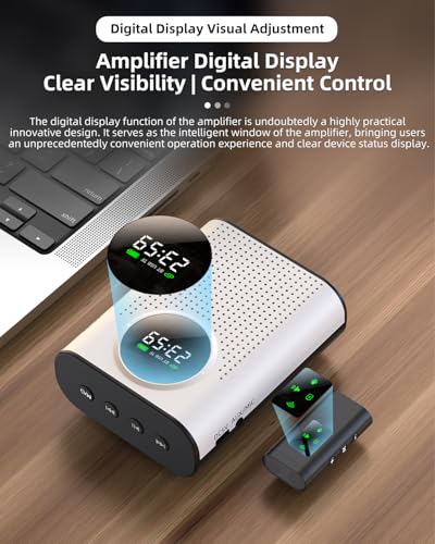 S67 Voice Amplifier Wireless Microphone for Teachers Classroom Rechargeable, Mini Lavalier Lapel Mic, Portable Speaker PA System with LED Display for Class, Tour Guide, Coaches, White - color: White 1 Mic
