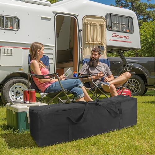 COOLBEBE 65" Sports Duffle Bag - 270L Extra Large Travel Duffel Luggage Bag | Upgrade 2-way Lockable Zippers, Sturdy & Water Resistant Long Duffle Bag for Tent Pole Camping Outdoor Moving (Black 65inch) - size: 65" x 16" x 16"