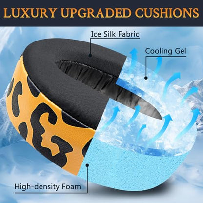 SOULWIT Earpads for Sony PS5 Pulse 3D Wireless Headset, Cooling Gel Replacement Ear Pad Cushions with Noise Isolation Foam - Tiger Stripes - color: Tiger Stripes
