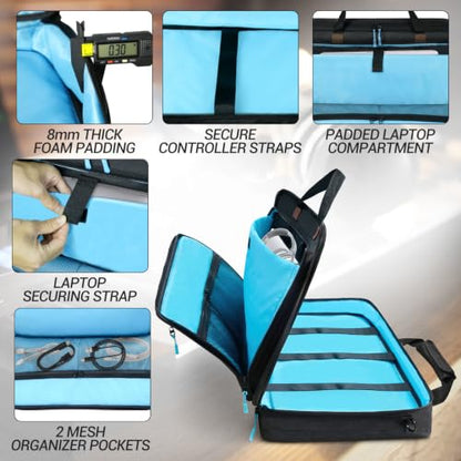 ORKELS DJ Controller Bag, Large Padded DJ Travel Case with Storage Pocket, Compatible with Pioneer DDJ-FLX10 DDJ-1000 DDJ-1000SRT & Denon MCX8000 - size: XL-29.9''L x 4.72''D x 18.1''W