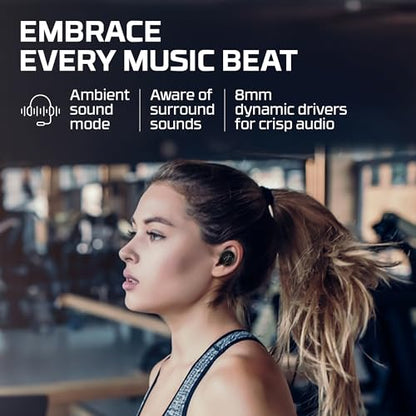 HyperX Cirro Buds Pro – True Wireless Earbuds, Active Noise Cancellation, ANC, Ambient Sound Mode, Low Latency, Bluetooth 5.2, IPX4, Fast Charge, PC, Nintendo Switch, Mobile - Black - color: Black