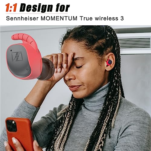 Sport Ear Cover for Sennheiser Momentum True Wireless 3 Ear Hook Anti-Slip | 5 Pairs Replacement Ear Wing Accessories for Sennheiser Momentum 3 TWS