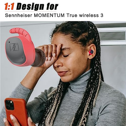 Sport Ear Cover for Sennheiser Momentum True Wireless 3 Ear Hook Anti-Slip | 5 Pairs Replacement Ear Wing Accessories for Sennheiser Momentum 3 TWS