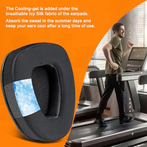 SOULWIT Cooling Earpads for BlueParrott B650/S650(650XT) Noise Cancelling Bluetooth Headset, Ear Pads Cushions with High-Density Foam - CG Black