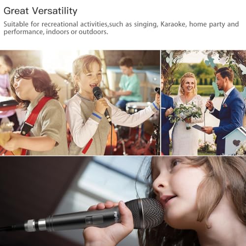 FIFINE K6 Karaoke Microphone with 1/4” Plug, Dynamic Vocal Mic for Singing
