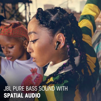 JBL Tune Flex 2 - True Wireless Noise Cancelling Earbuds Spatial Sound and Smart Ambient Technology, 6 mics for Perfect Calls, up to 48Hrs of Playback, IP54 Dust & Water Resistant (White) (Renewed) - color: White