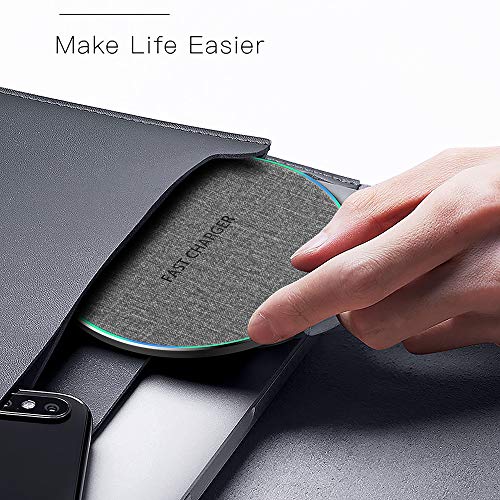 20W Fast Wireless Charger Pad,USB-C Wireless Phone Charging Station | Metal Frame Design,[20W SUPER Fast Charging] Wide Compatible with iPhone 17-11/Airpods,Samsung Galaxy/Buds,LG/Pixel -Gray - color: Gray