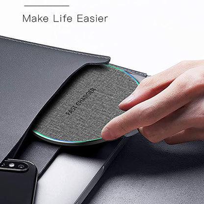 20W Fast Wireless Charger Pad,USB-C Wireless Phone Charging Station | Metal Frame Design,[20W SUPER Fast Charging] Wide Compatible with iPhone 17-11/Airpods,Samsung Galaxy/Buds,LG/Pixel -Gray - color: Gray