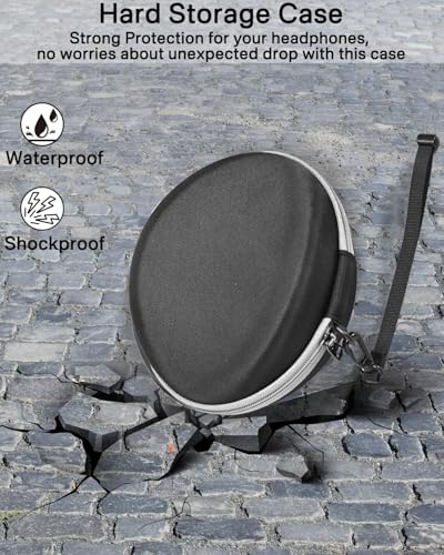 Hard Travel Carrying Case Compatible with Skullcandy Crusher Over-Ear Headphones. (Case Only, Not Include The Device) (Black(Gray Zipper)) - color: Black(Gray Zipper)