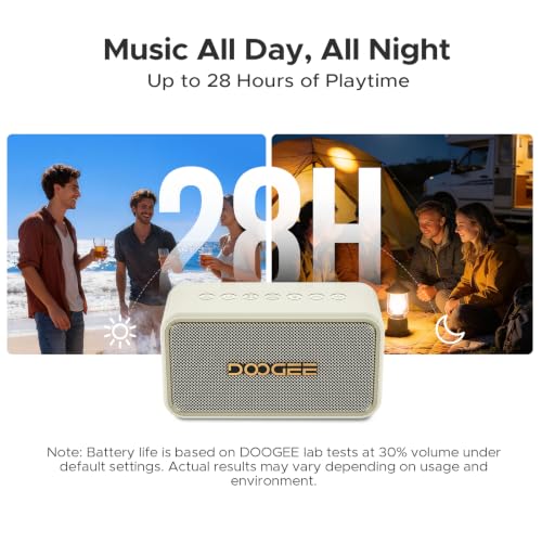 Field Rush Portable Speakers, 130W Peak Wireless Speaker with 2.1 Stereo Sound, Big Sound and Deep Bass, 28H Playtime Outdoor Speaker, IP67 Waterproof, TWS Pairing EQ Modes for Home/Party/Beach White - color: White