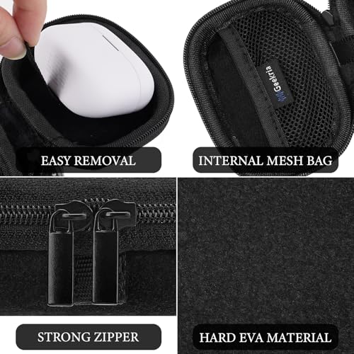 Geekria Shield Earbuds Case Compatible with Sony WF-1000XM6, XM4, WF-C700N, Replacement Hard Shell Travel Carrying Bag (Black)