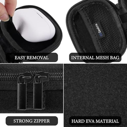 Geekria Shield Earbuds Case Compatible with Sony WF-1000XM6, XM4, WF-C700N, Replacement Hard Shell Travel Carrying Bag (Black)