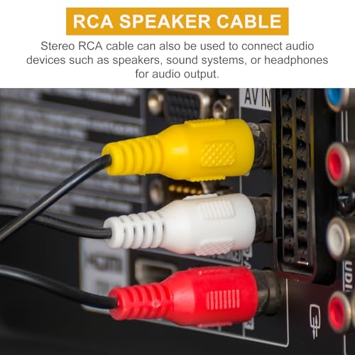 MECCANIXITY 16ft RCA Cable, 3RCA Male to 3RCA Female Audio Video Speaker Cable for Subwoofer Amplifier Home Theater DVD TV - size: 16ft, style: 3RCA Male to 3RCA Female